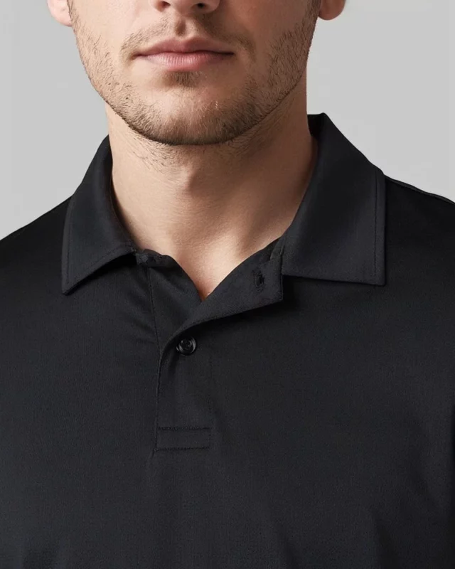 Mens Classic Casual Polo Black 2