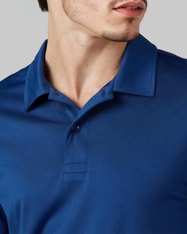 Mens Classic Casual Polo Blueberry 2