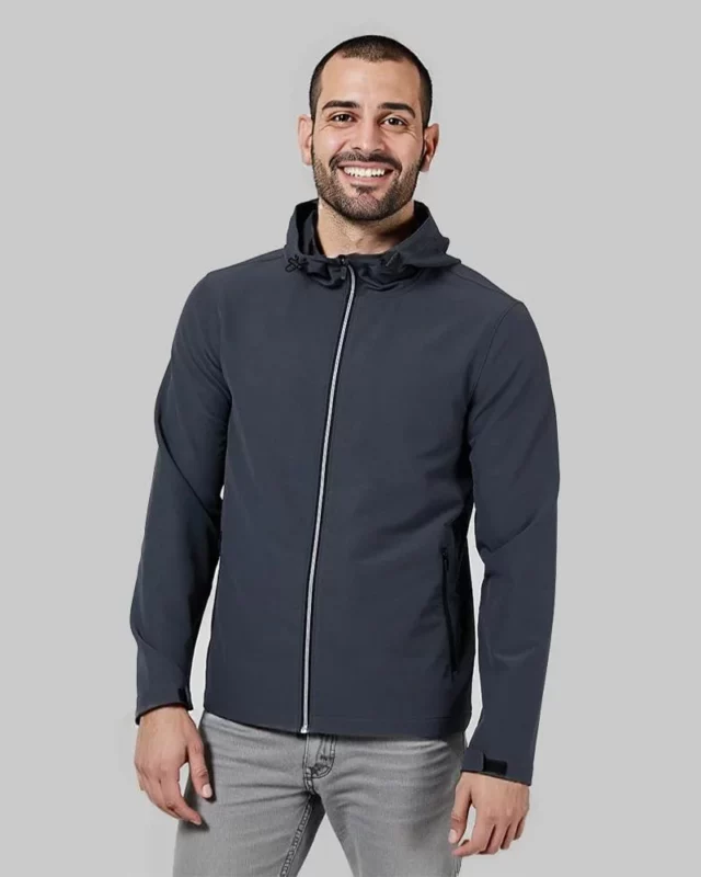 Mens Lightweight Hooded Jacket Grey Harbor 1