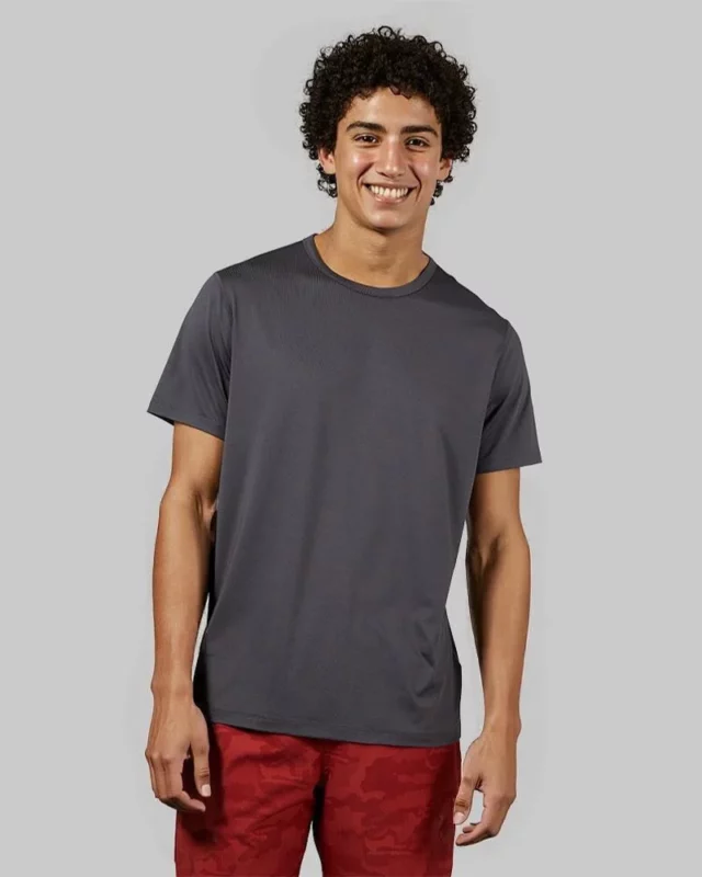 Mens Performance Crew Neck T Shirt Iron 1