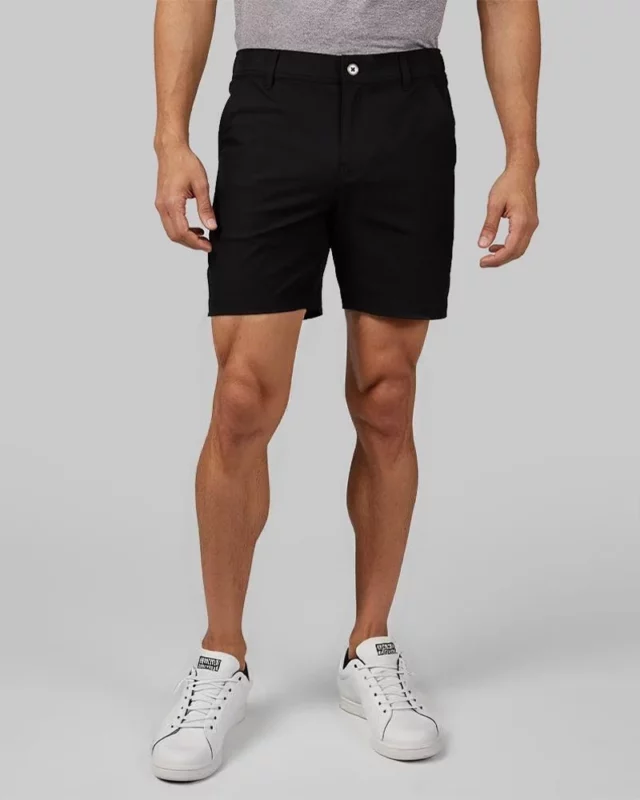 Mens Smart Casual Chino Shorts Black 1